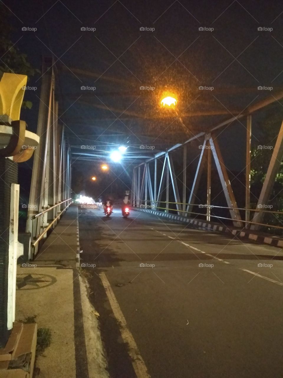 Bridge in night