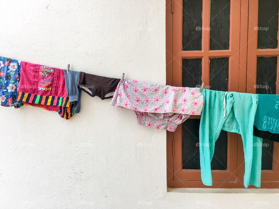 Drying clothes naturally