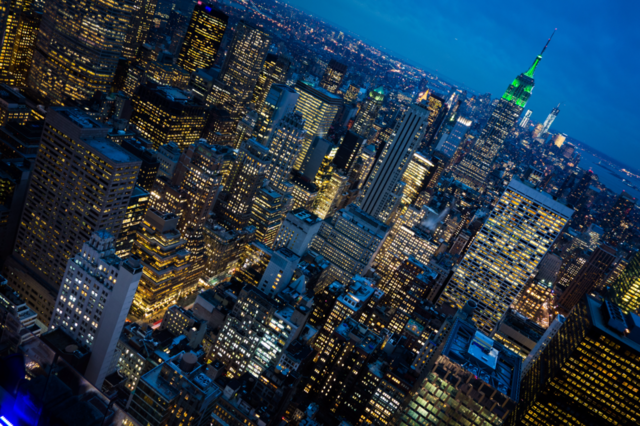 city newyork night skyline by dantvusa