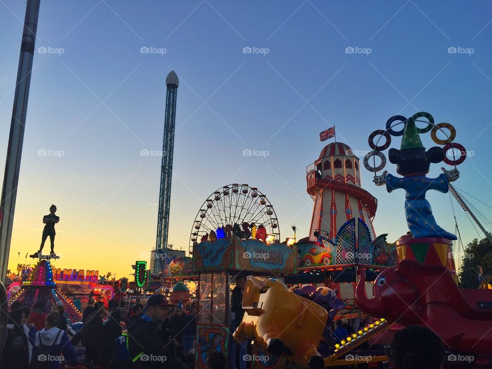 Silhouette fun fair