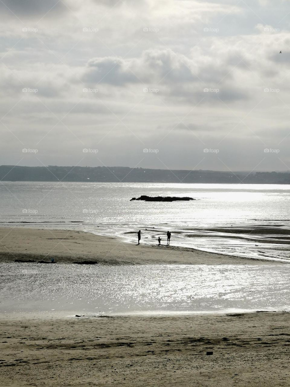 Seashore, beautiful beach, monochrome, sea, seascape.