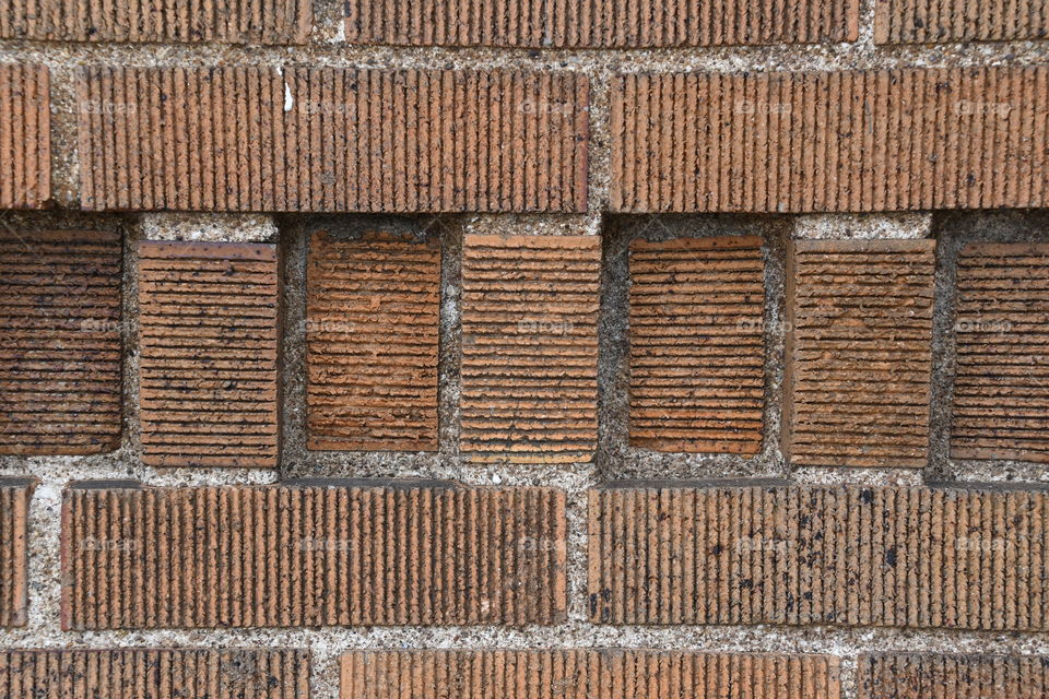 etched brick wall