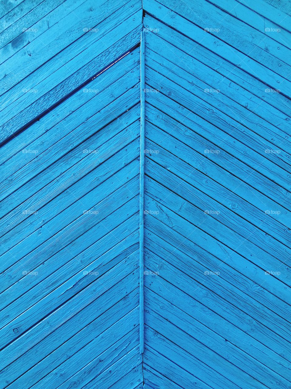 Blue painted fence