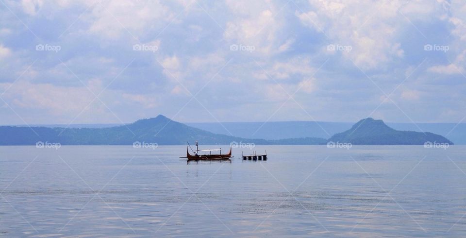 A native boat in Taal Lake