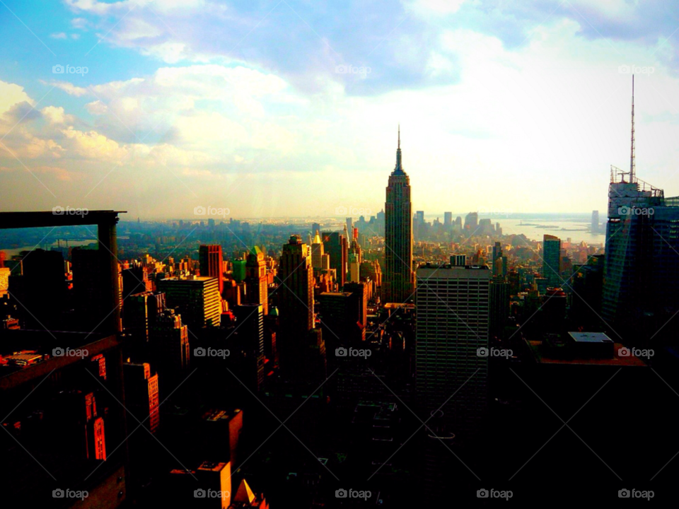 sky city buildings skyline by krispett