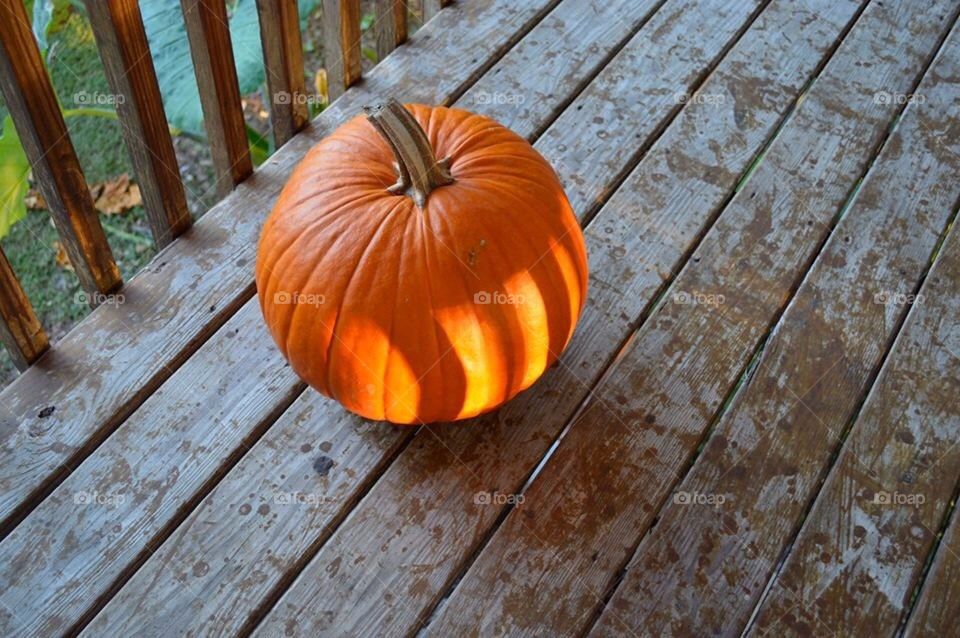 Light carved pumpking