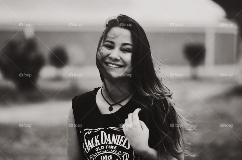 Portrait of young woman