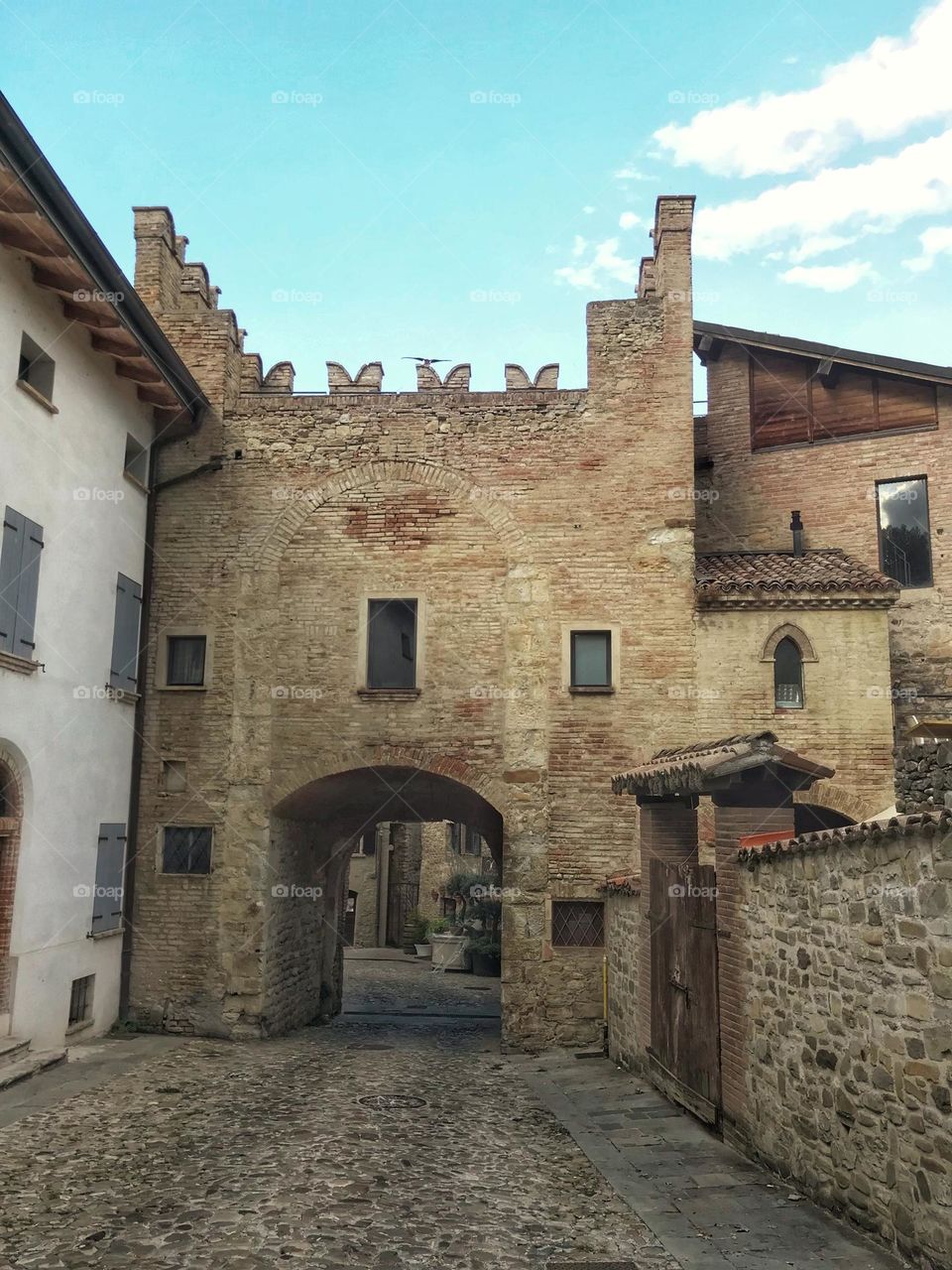 part of an old Roman city in Italy