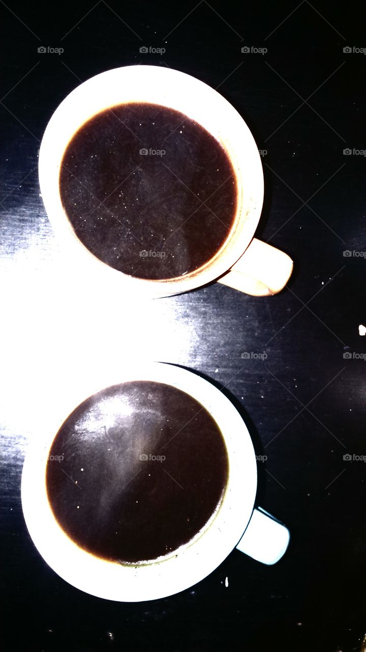 2 cups of black coffee to add my energy