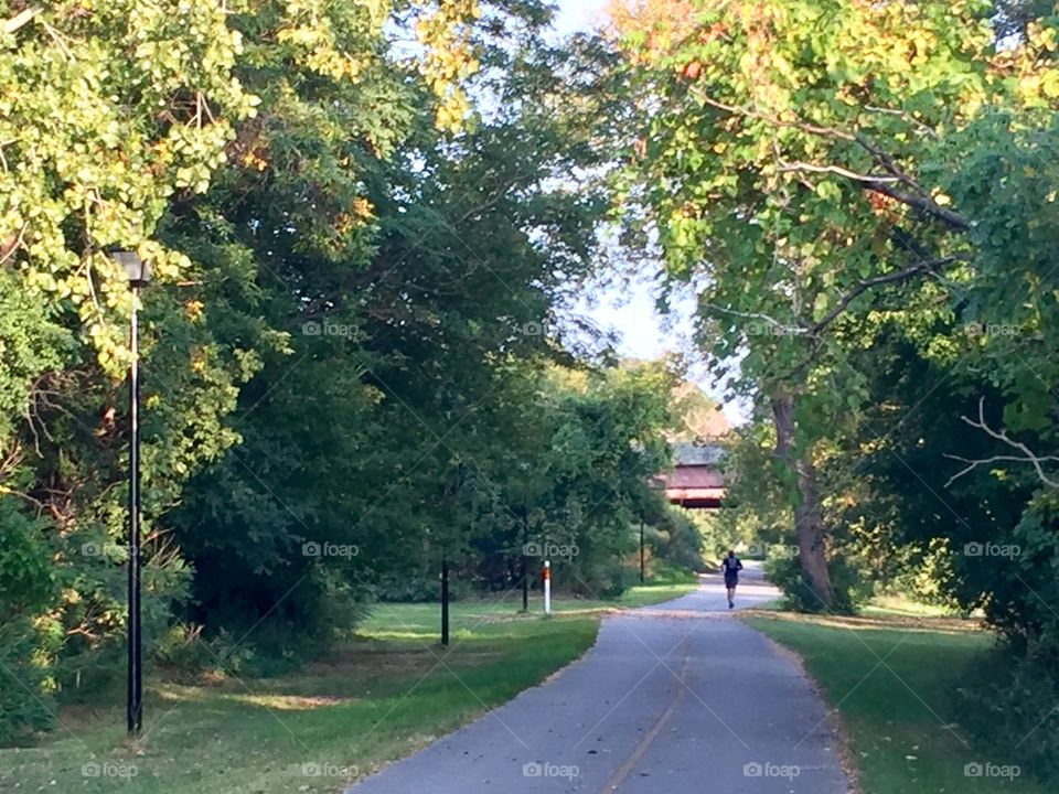 Jogging along the Erie Canal 
