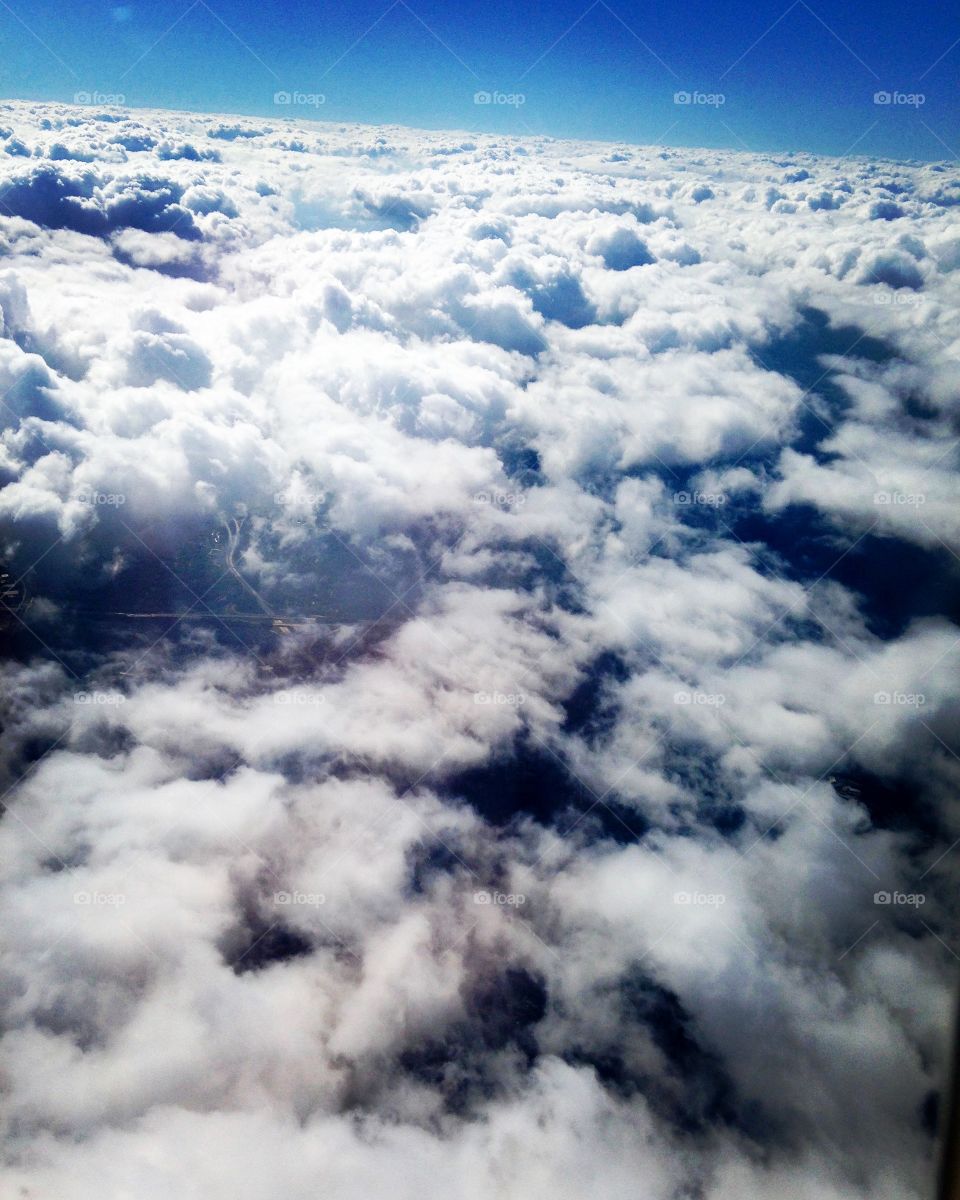 Flying above the clouds!!  My favourite thing to do!!  New Orleans bound!!