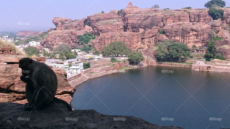 Agasthya Lake - Taken from Badami cave complex