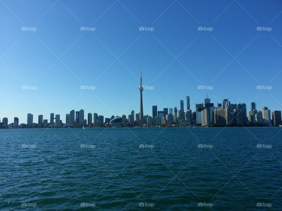Toronto skyline. taken from boat ride towards the city