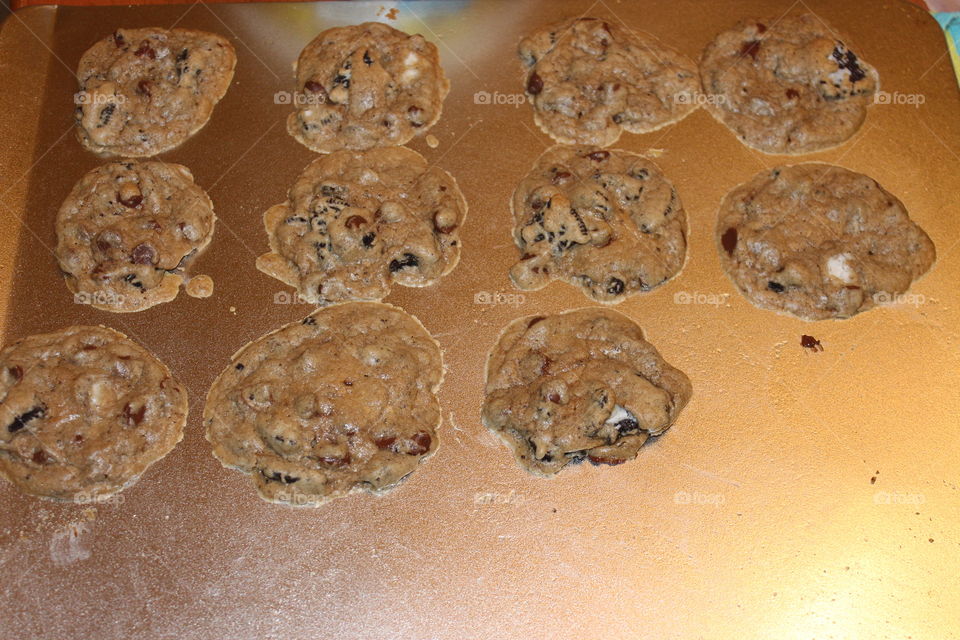 baking chocolate chip cookies