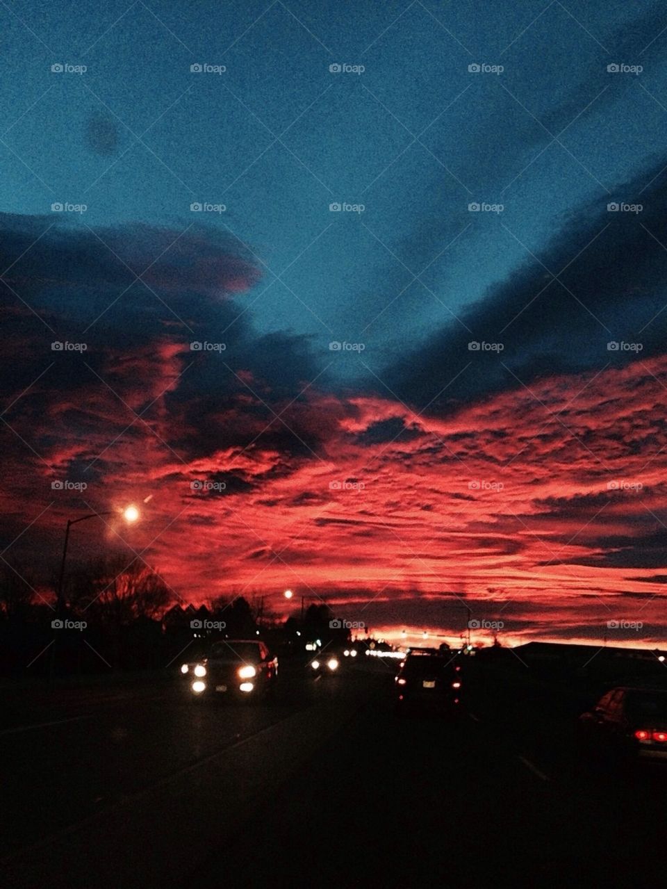 Colorado Sunrise from a Drivers Perspective.