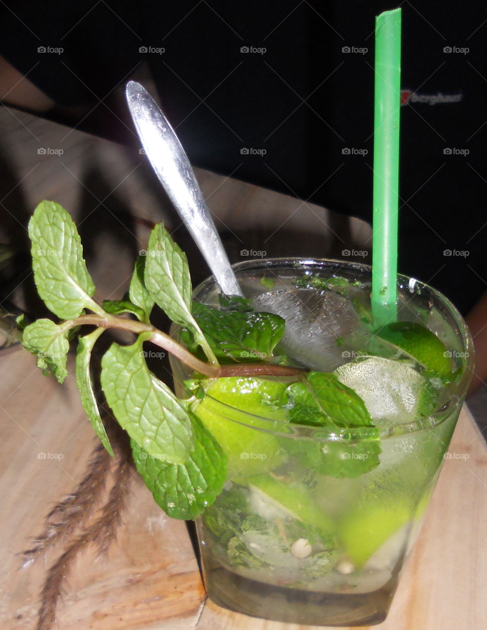 Vietnamese mojito with fresh local ingredients 