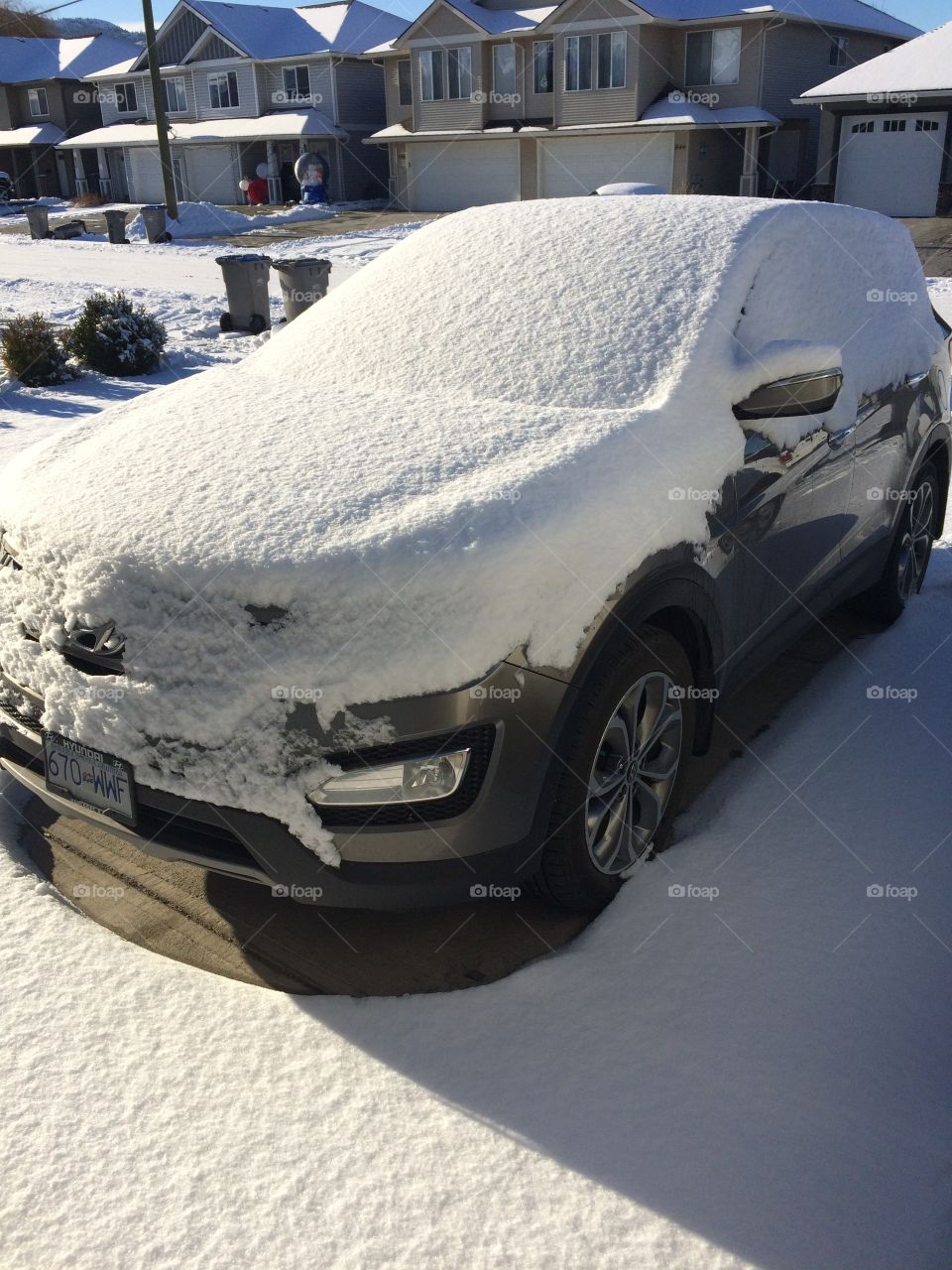 After night time snow fall! 