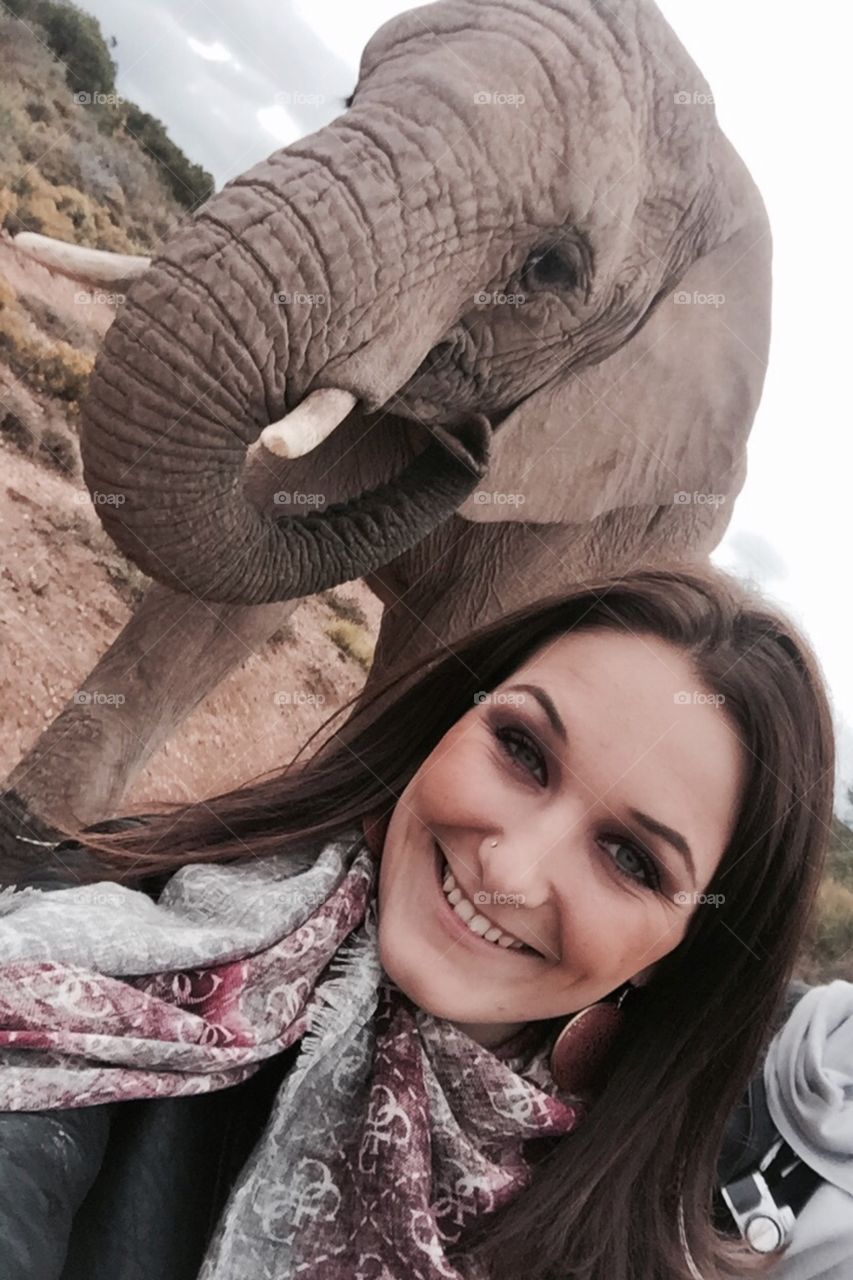 Selfie with an elephant 