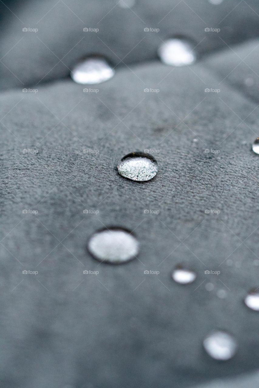 Closeup or macro of small water drops 