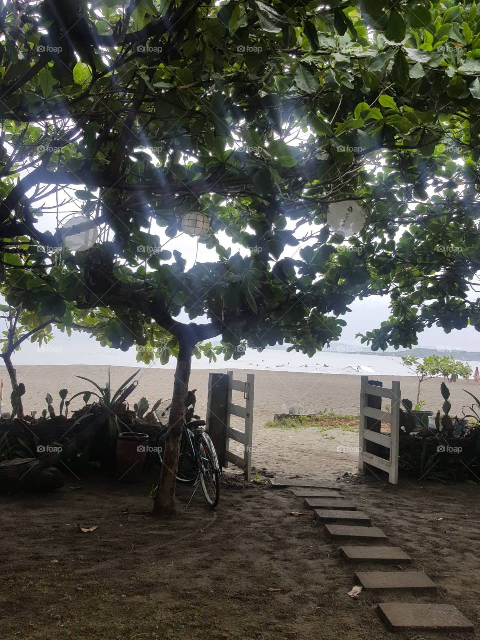 beach view from the gate