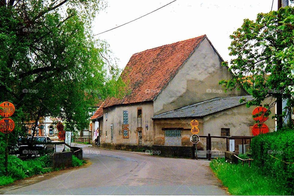 European village scene