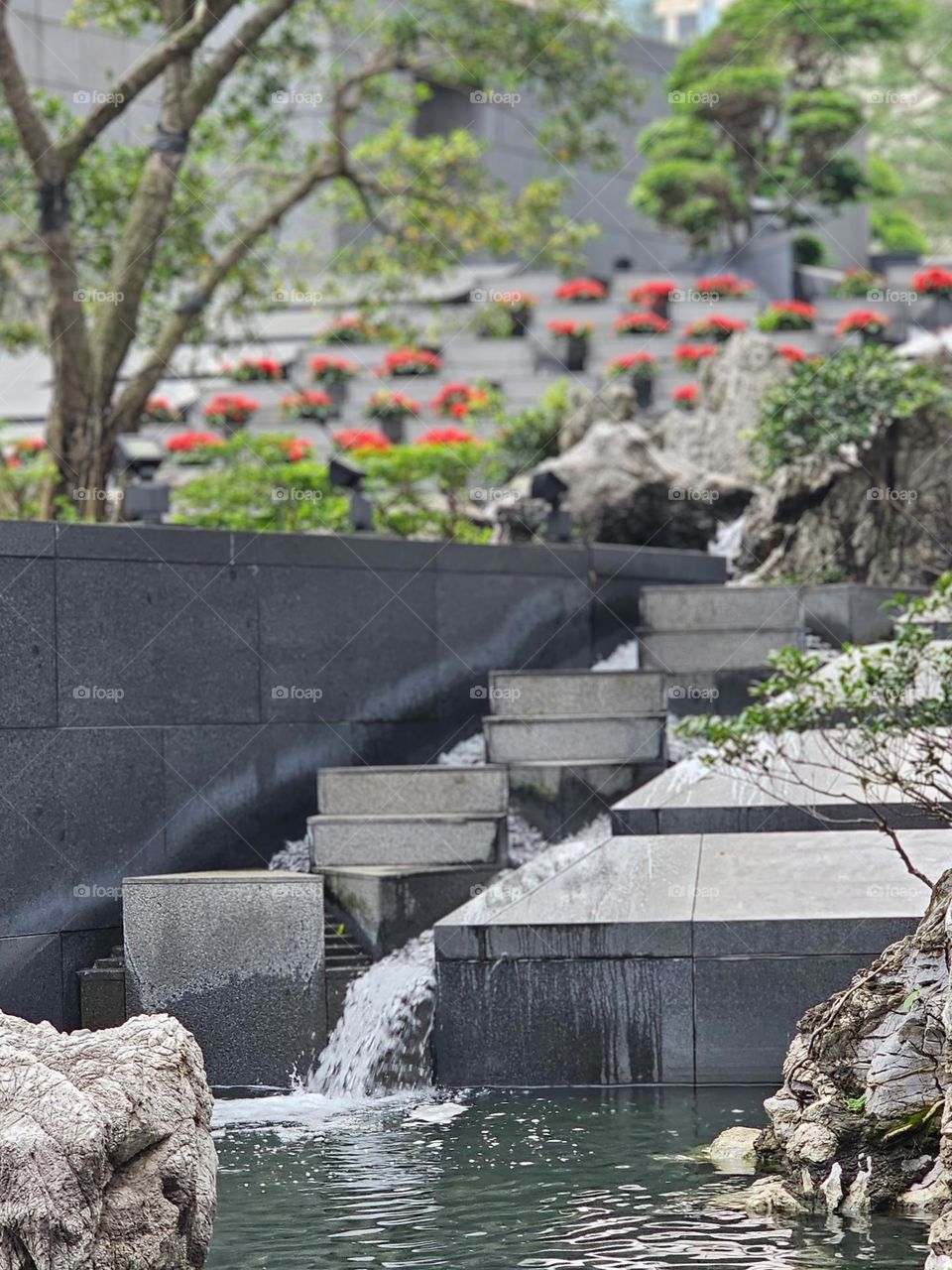 Water next to Bank of China Building