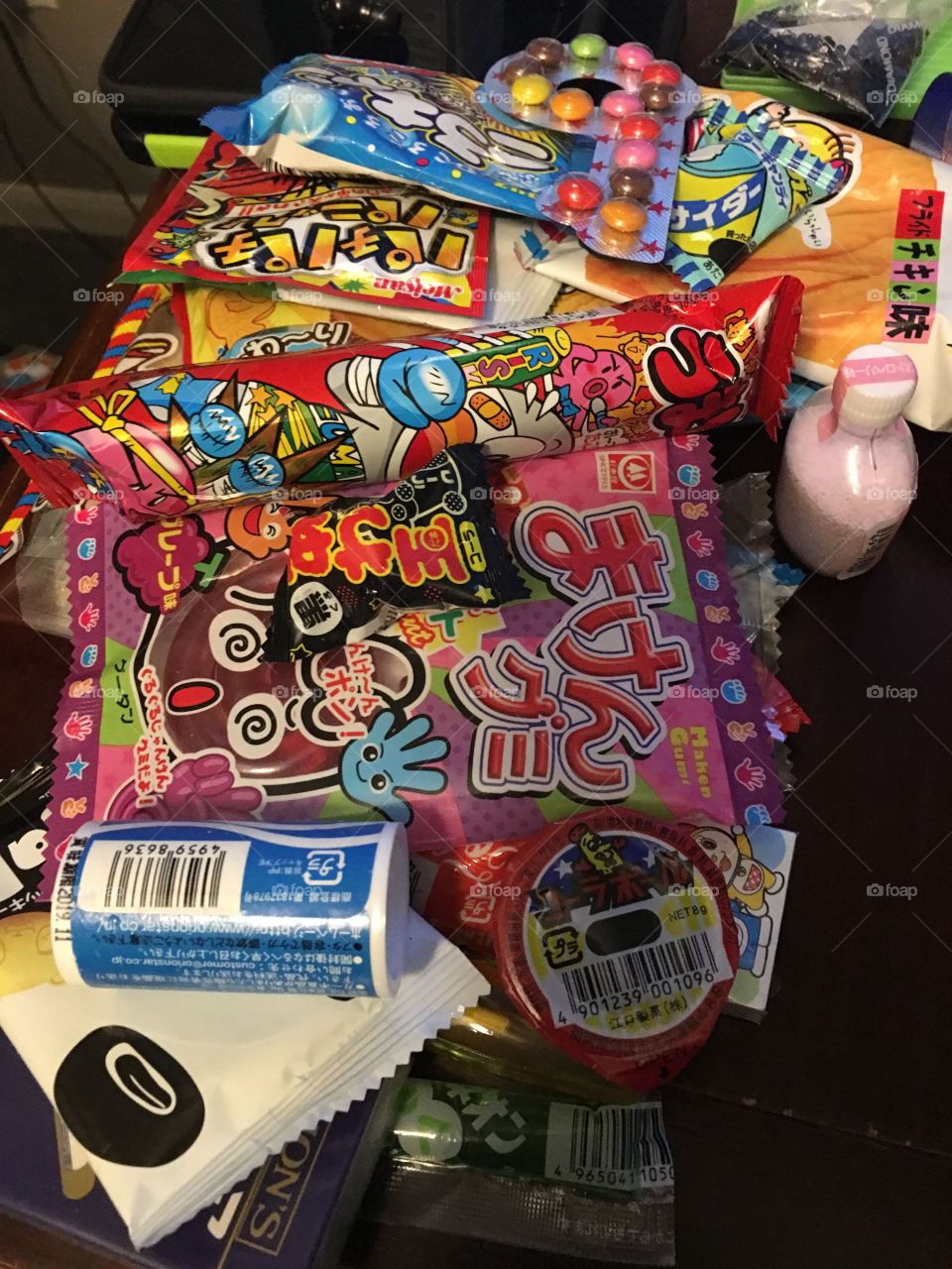 Assorted Japanese candy and snacks 