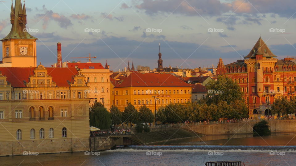Prague waterfront