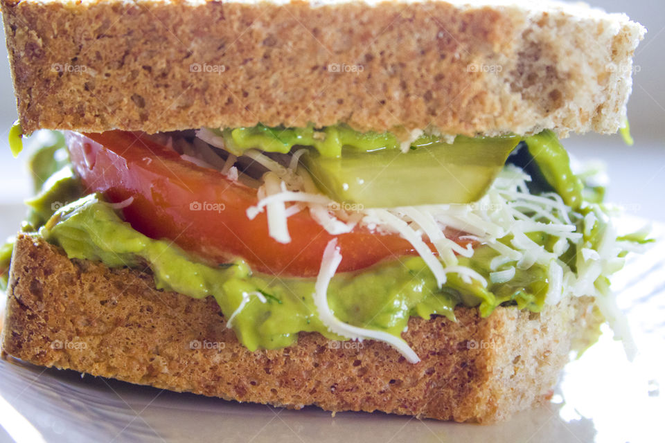 best cheese avacado sundried tomatoes vegetable sandwich
