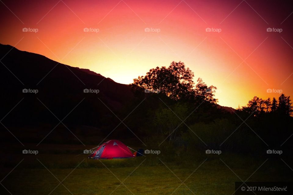 camping, outdoor, nature, night, wilderness, alps