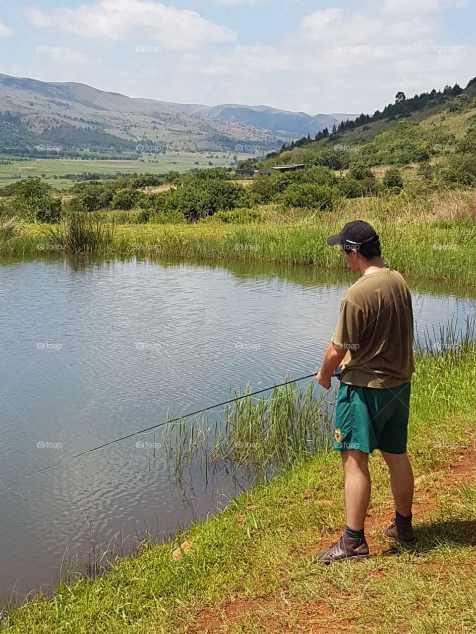 Fly fishing done near Lydenburg, Mpumalanga, South Africa.