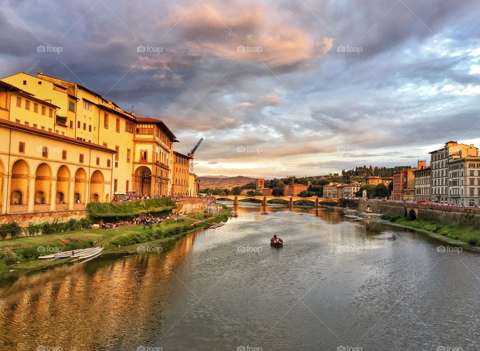 View of Arno Rover in Florence Italy