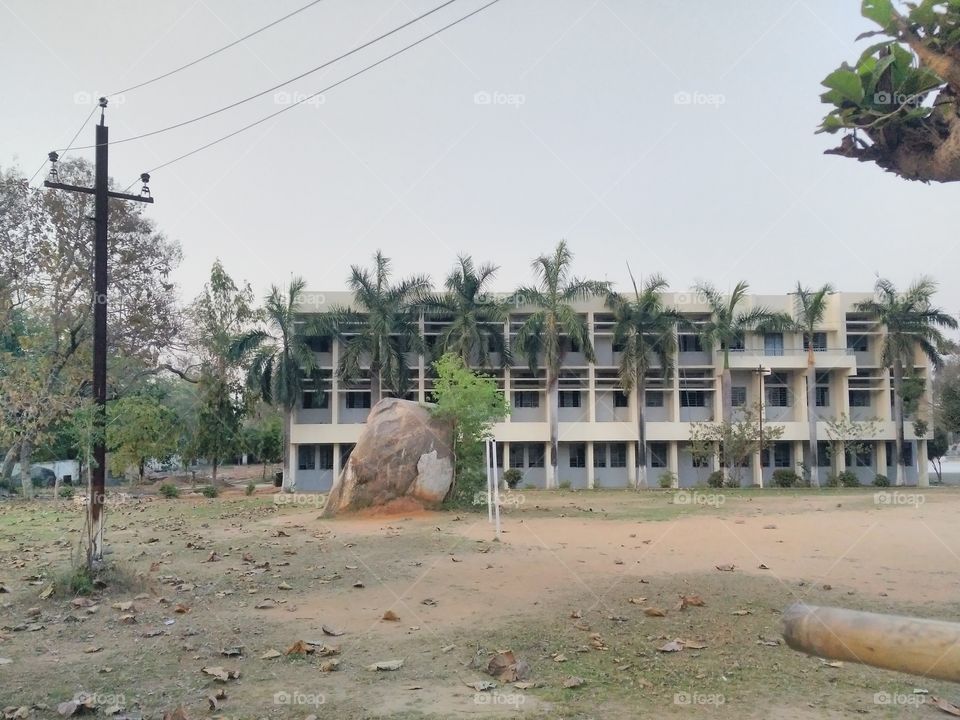 A beautiful scene of school building in the city.