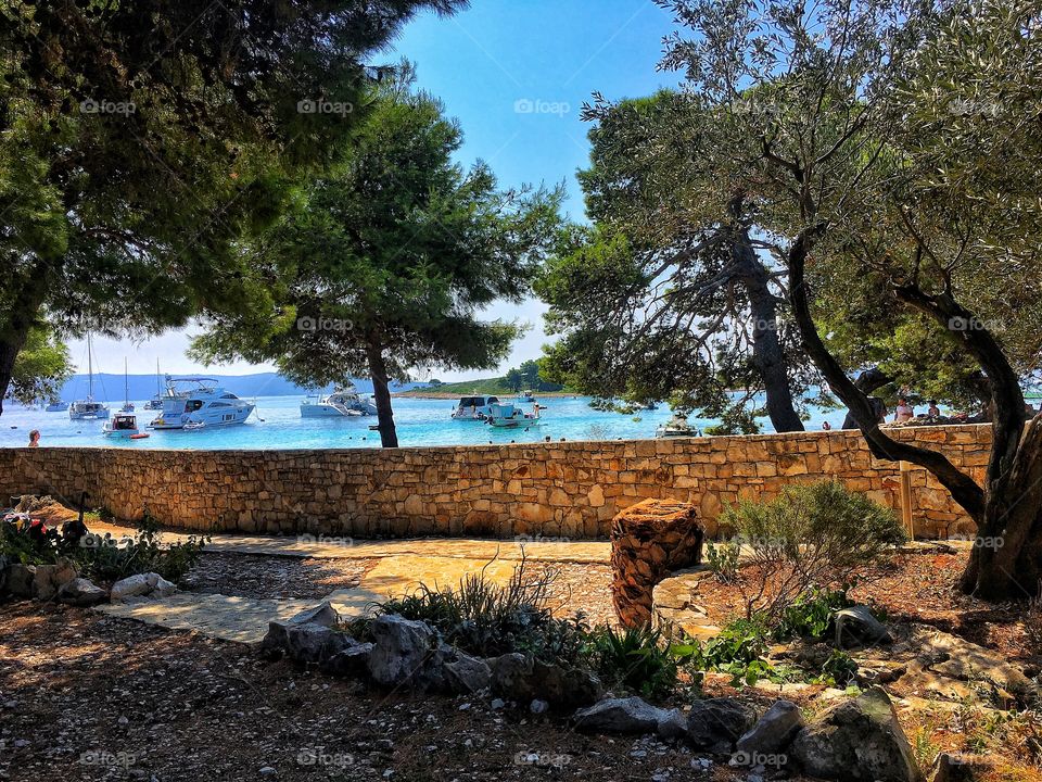 Dalmatian archipelago at the island of Drvenik Veli. The beauty of Croatia with nature in its full splendor 