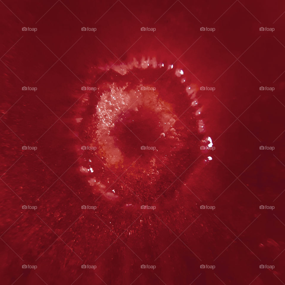 macrophoto of strawberry