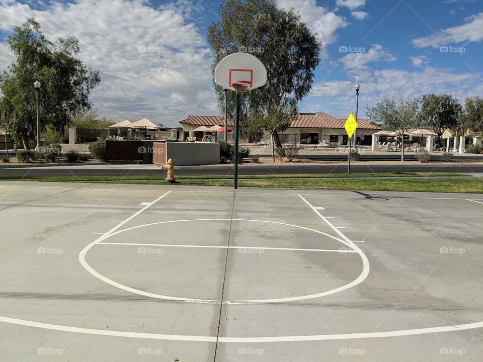 Basketball Court and Goal