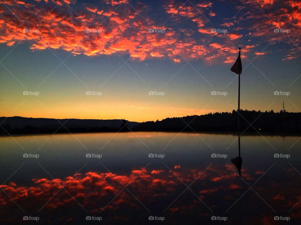 Sunset reflections