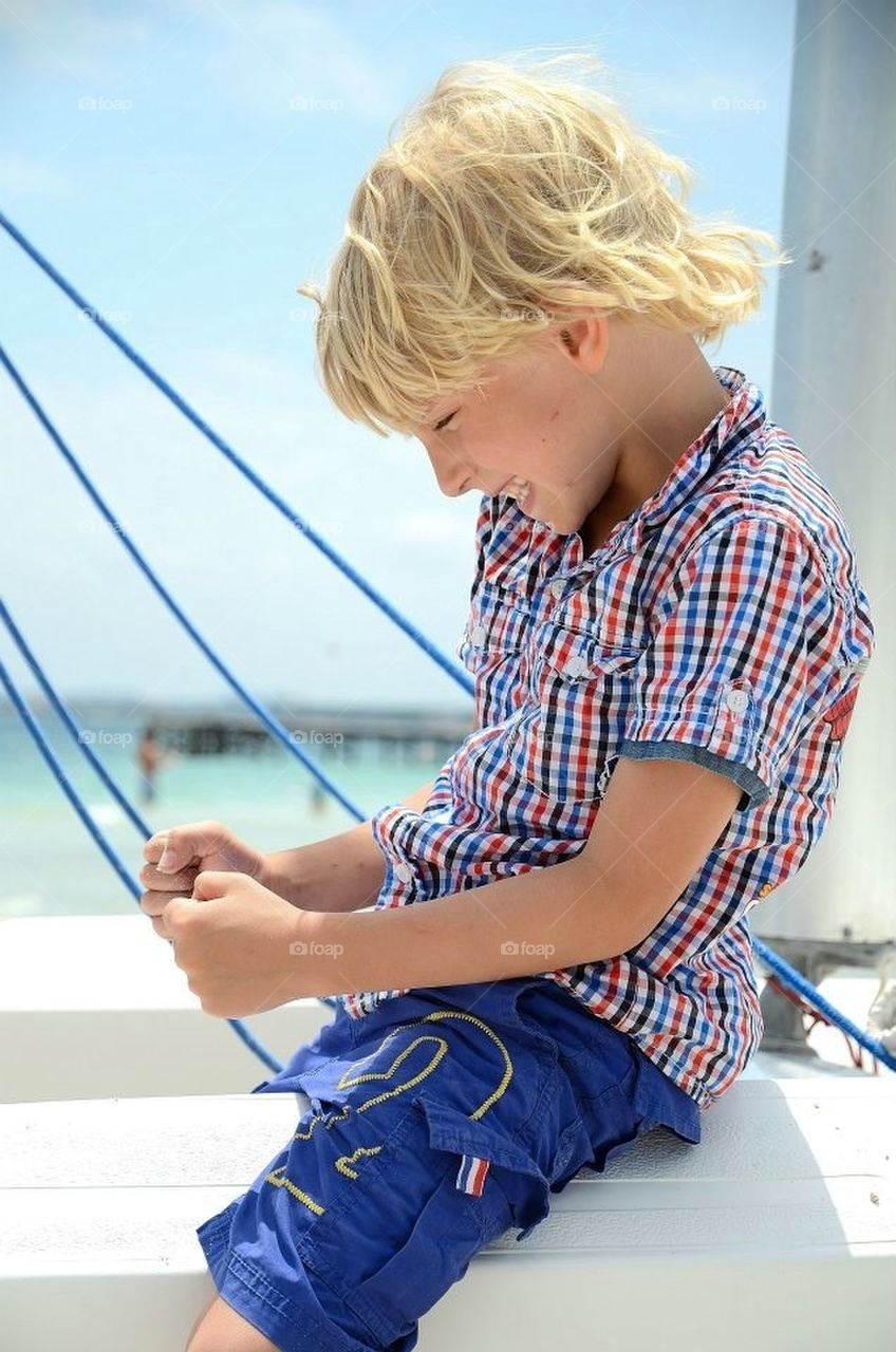 Boy on a boat 