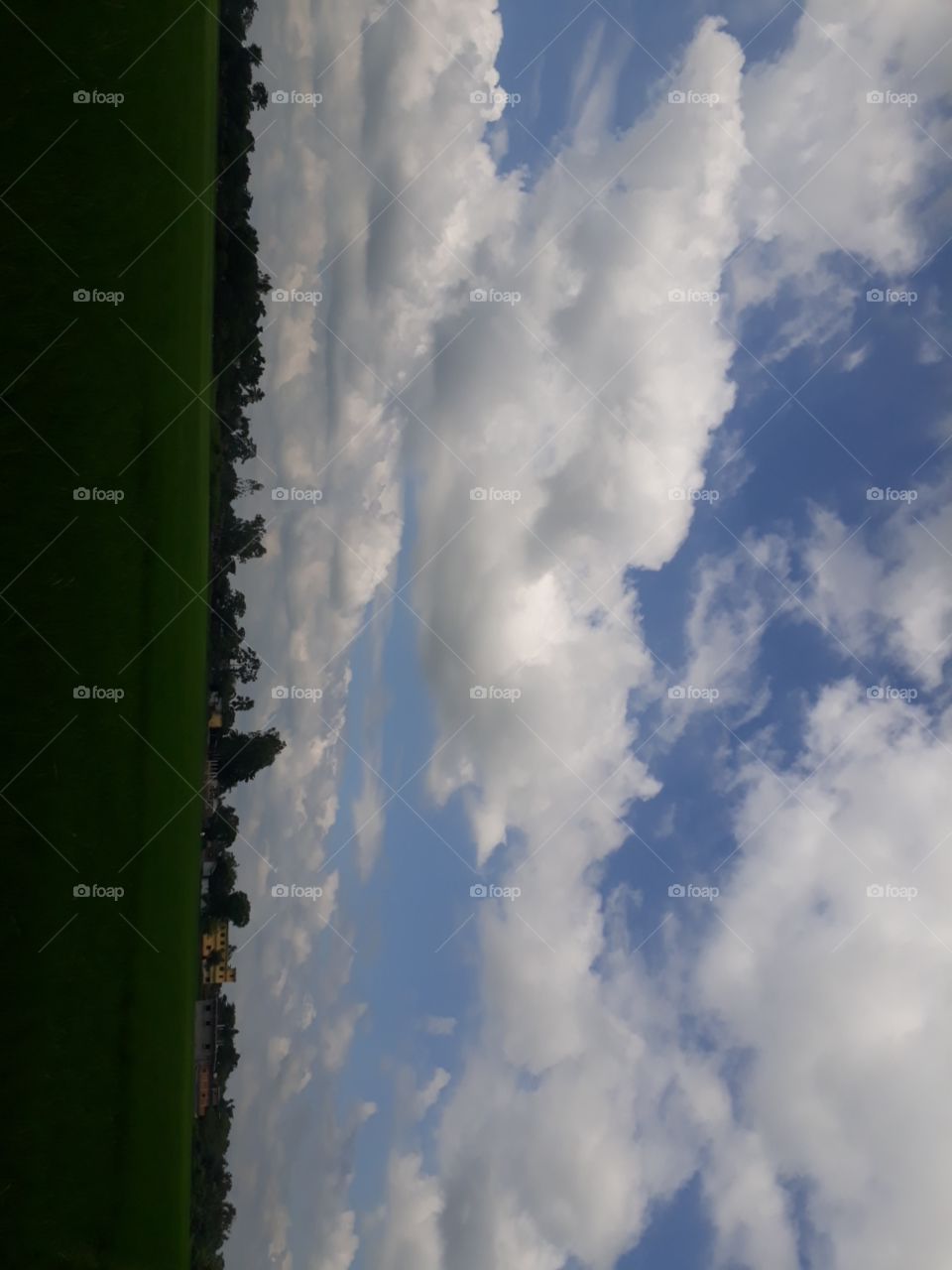 Nice clouds in the sky Indian village