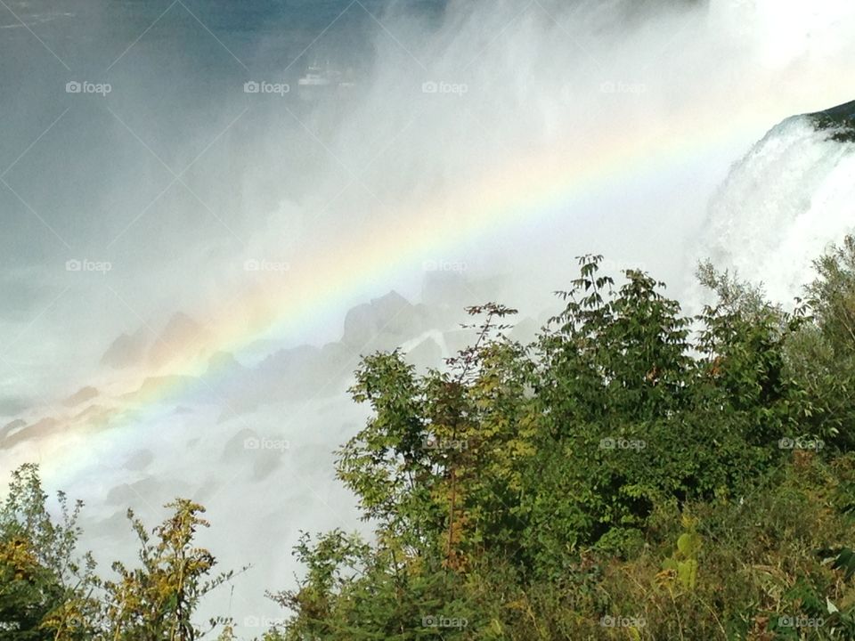 Rainbow in the falls