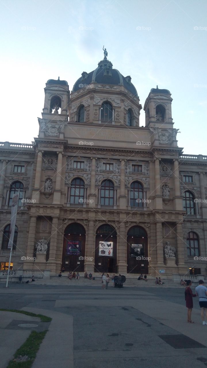 National library in Vienna and the former winter imperial palace