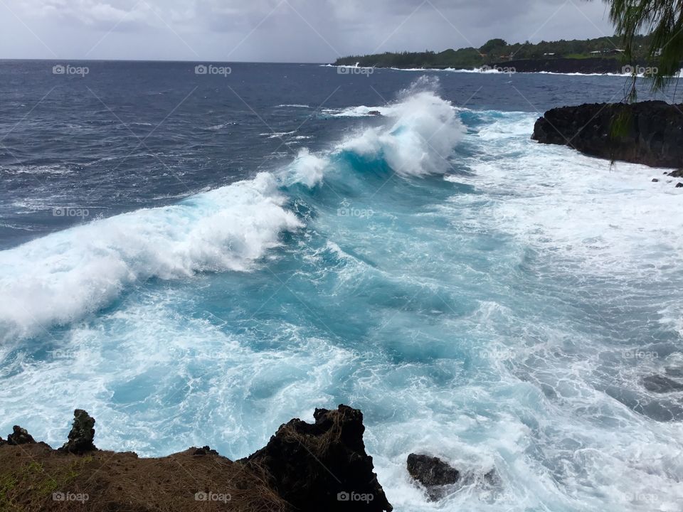 Big wave on a stormy day