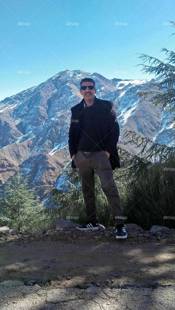 Im standing on high mountain in Morocco.