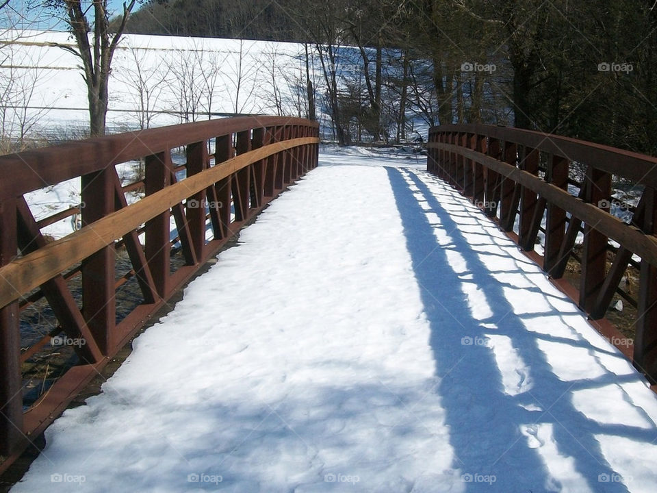 snow winter white bridge by expixpax