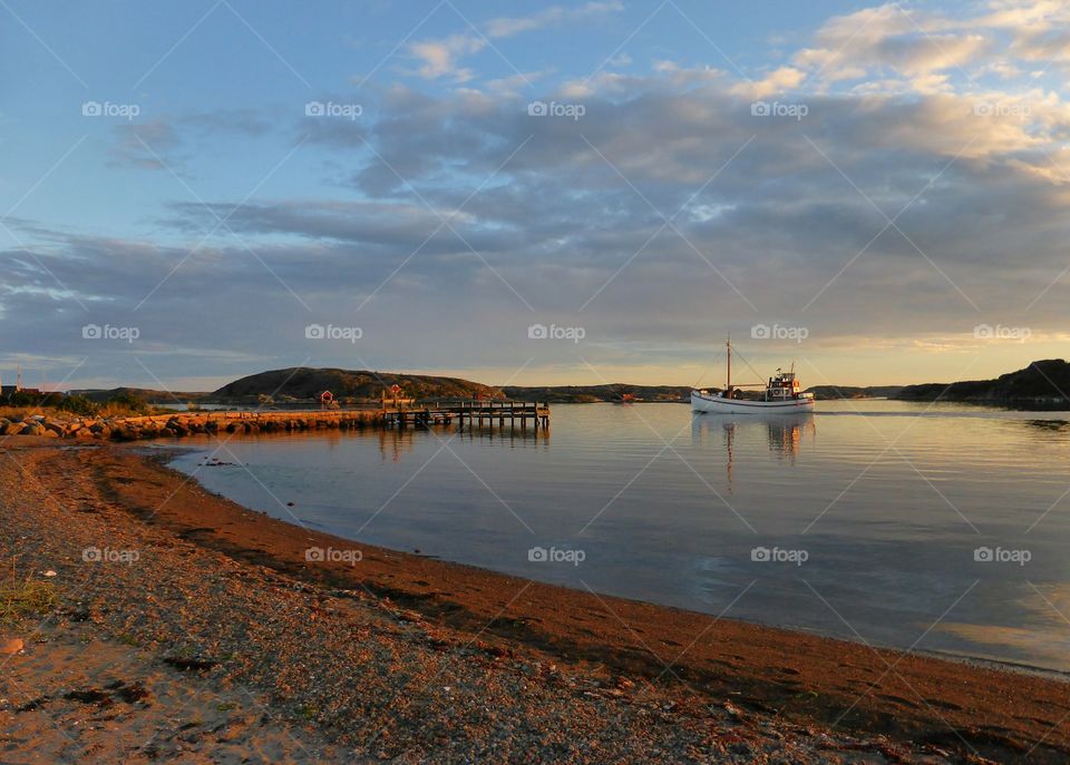 Fishing boat in the Sunset