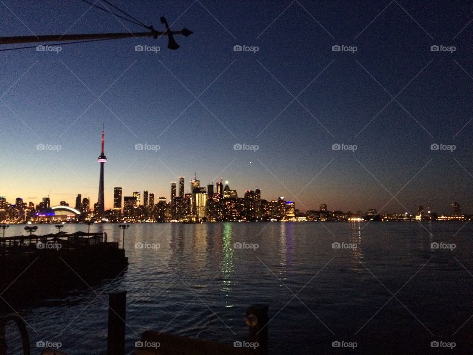 An imperfect skyline of Toronto.