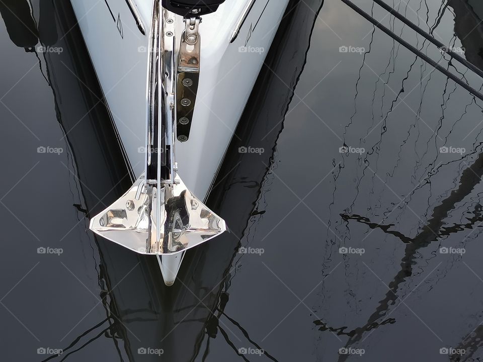 Anker am Bug vom Segelschiff