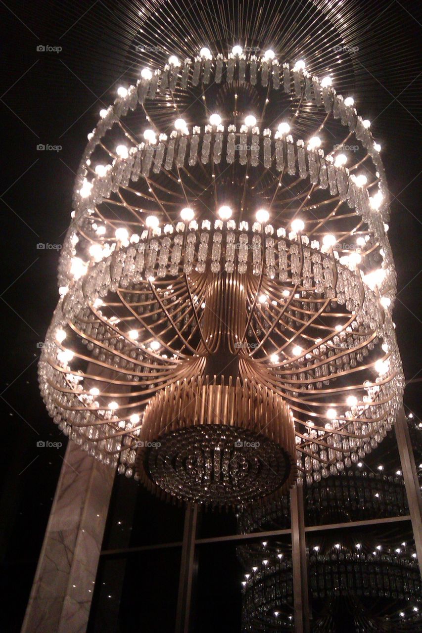 chandelier. chandelier in the ambassador auditorium