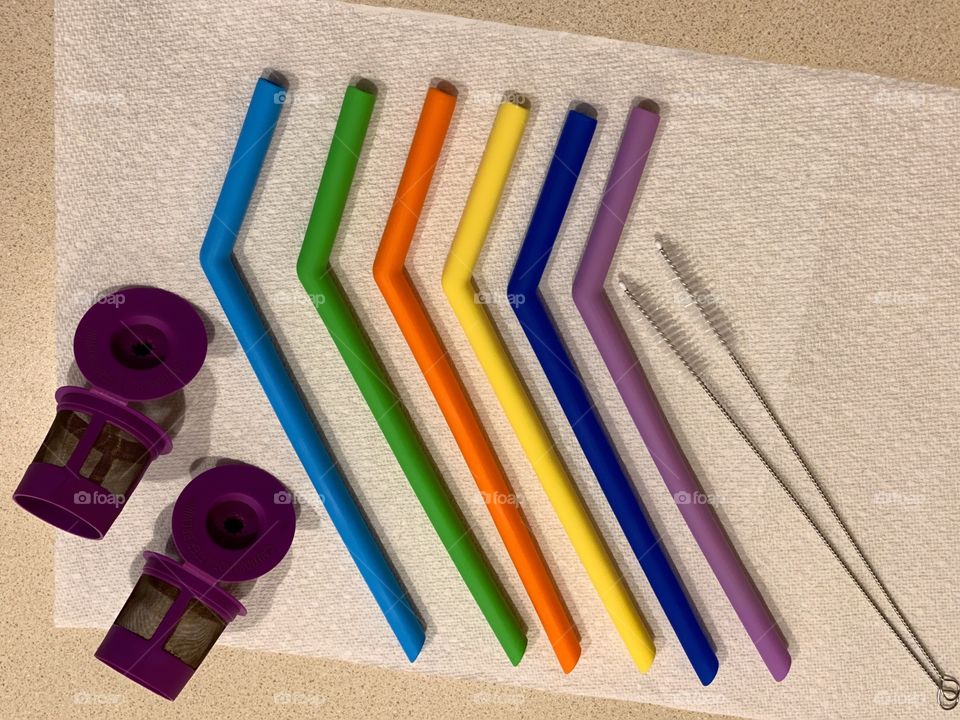 Colorful and permanent replacements for disposable plastic straws.