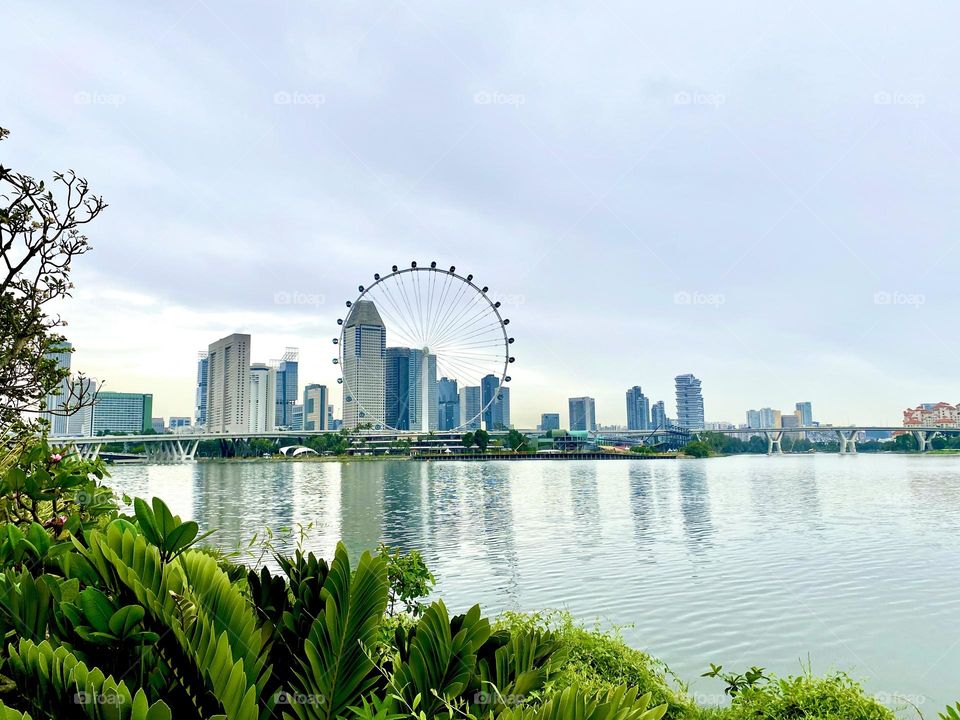 City by the water